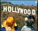 Errol and Roland under the Hollywood
                          sign