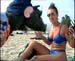Talking to a tasty bird on the beach