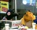 Roland and Errol having lunch