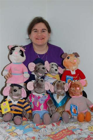Sanya with her replicas